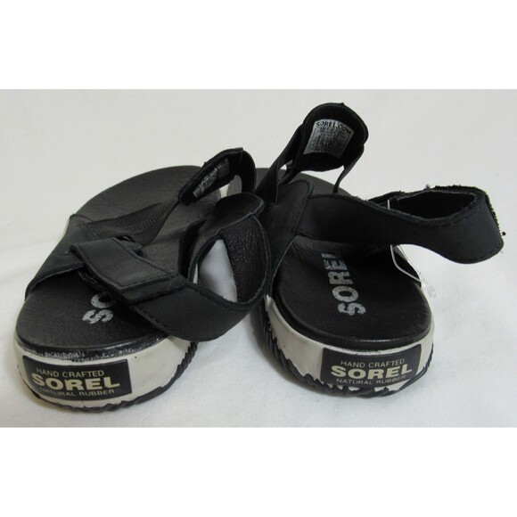 Sorel Black Out N About Slingback Thong Sandals Size 7 EUC - Picture 4 of 7